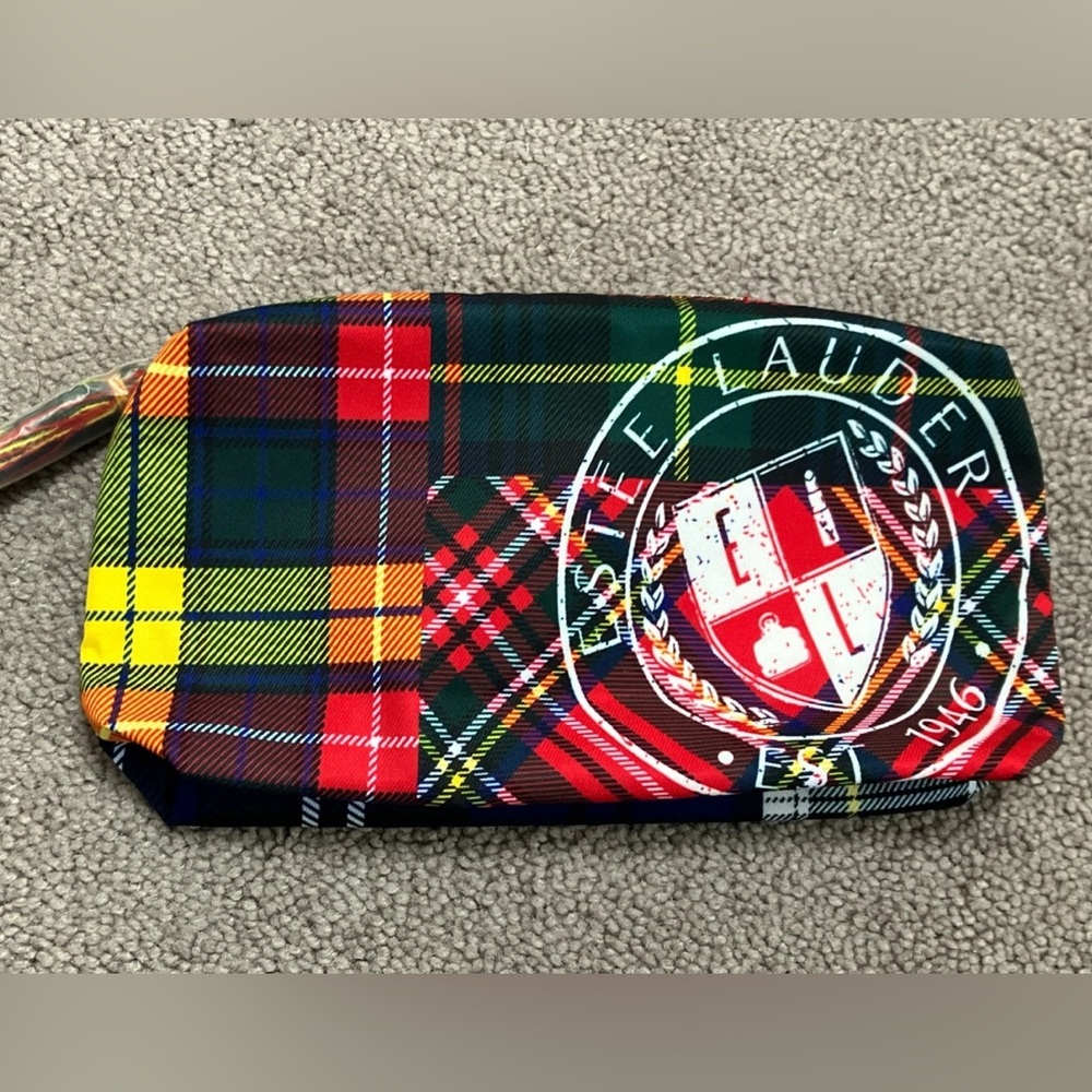 ESTÉE LAUDER TARTAN PLAID COSMETIC BAG-NEW W/O Tags